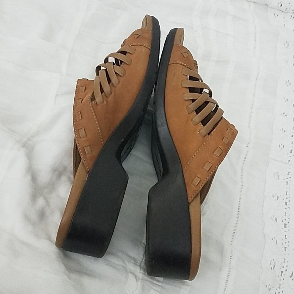 clark's Bendables sz 8M brown leather sandels - Picture 5 of 6
